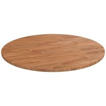 Bonnevie - Plateau De Table Plan de travail - rond Marron clair Ø90x1,5 cm Bois chêne traité BV318301