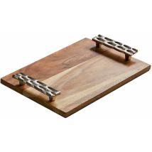 Plateau en bois – 38 cm – Poignées en aluminium – Electroménager