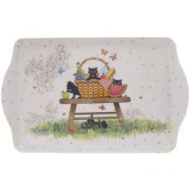 Plateau en mélamine pique nique de chats 38 cm