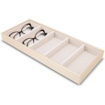 Plateau en verre velours, plateau de présentation de lunettes, plateau de rangement de bijoux