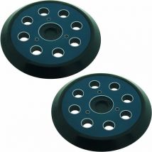 Plateau et patin de ponçage Lot de 2 patins abrasifs pour ponceuse orbitale 8 trous 125 mm Compatible avec Makita M9204 BO5030 BO5031 DBO180Z BO8041
