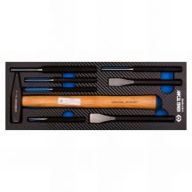 King Tony - Plateau evawave de chasse-goupilles, pointeau, burins et marteaux - 8 pièces - Compo 1