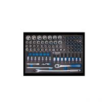 Module mousse + pp 84 pièces douilles 1/2 et accessoires - King Tony