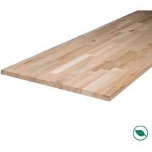 Plateau hêtre massif lamellé collé abouté 1500 x 800 x 26 mm