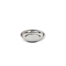 Workpro - Plateau métallique magnétique rond Ø14,8x2,4x3,8cm en acier inoxydable couleur chrome