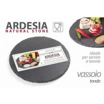 Argonauta - x16 Plateau plat en ardoise 25 cm pour maison, pub ou restaurants