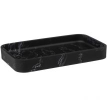 Plateau rectangulaire anglulaire léa effet marbre noir - 5five