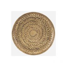 Plateau rond en Aluminium avec motif Modèle Rattan - 2 Tailles