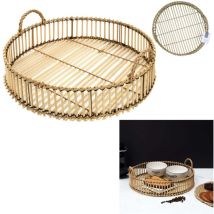 Plateau - Home Deco Factory - Tressé - Bambou - Marron