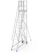 Escabeau 11 marches grande plateforme - Hauteur max. travail 4.75m - ER11SL-SPD