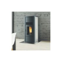 Plaque de protection carrée 47x47 cm – Métal noir embossé – Accessoire de cheminée et poêle – EVACALR