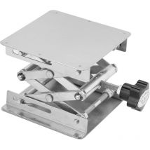 Sevengirl - Plateforme élévatrice en acier inoxydable pour laboratoire, support à ciseaux, 100 x 100 mm