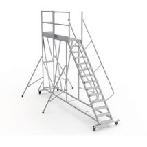 Plateforme roulante 11 marches - Hauteur max. de travail 4.20m - PTF2511G-RS