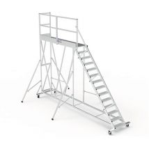 Plateforme roulante 15 marches - Hauteur max. de travail 5.00m - PTF2515G
