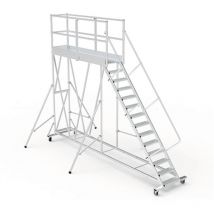 Plateforme roulante 14 marches - Hauteur max. de travail 4.80m - PTF2514-PT