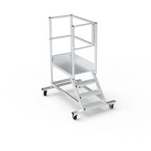 Plateforme roulante 4 marches - Hauteur max. de travail 2.80m - PTF104D-RSP