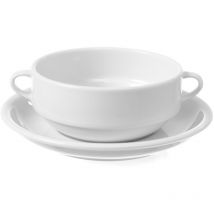 Platillo de porcelana para jarra de caldo OPTIMA, diámetro Juego de 12 de 170 mm - Hendi770931