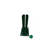 Cloture&jardin - Kit Platine pour Poteau Carré de Portillon Barreaudé ou Premium Noir + Visserie