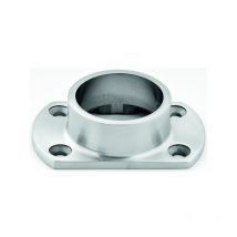 Platine d'ancrage ovale pour tube montage au sol inox 304 - 42.4 mm Croso