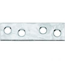 Alberts - 849368 Platine d'assemblage, étroite, galvanisée Sendzimir, 50 x 14 mm, Set de 100 pièces