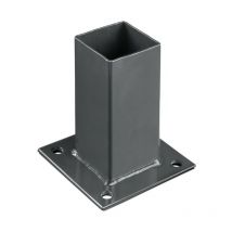 Platine de fixation 60 x 60 mm pour portillon grillagé Gris anthracite