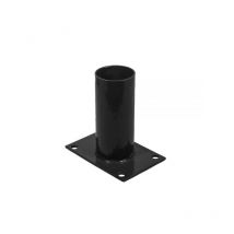 Easycloture - Platine de fixation diamètre 60 mm pour portillon grillagé Noir
