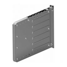 Platine de fixation murale pour élévateur de penderie - Décor : Gris alu - Epaisseur : 40 mm - Hauteur : 290 mm - Matériau : Acier - Profondeur : 425