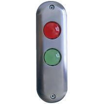Platine De Signalisation À Leds Rouge Vert Et Bouton D'Appel 12/24 Volts Ac/dc Ip 54 - Izyx