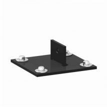 Platine jambe de force acier galvanisé plastifié à visser gris, H.4.8 cm - Centrale Brico