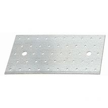 Alberts - 847272 Platine d'assemblage, galvanisée Sendzimir, 200 x 100 mm, Set de 25 pièces