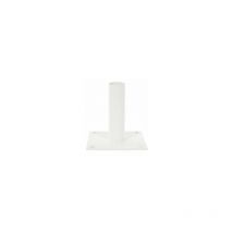 Cloture&jardin - Platine pour Poteau Rond de Portillon Jardin Grillagé Blanc