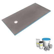 Wedi - Receveur de douche à carreler 180 x 90 Fundo Primo rectangle écoulement excentré + kit d'étancheité