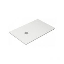 Tegler - Plato de ducha Ardesia extraplano y antideslizante gel coat blanco Valvula incluida 75X100 Ral 9003 - Blanco