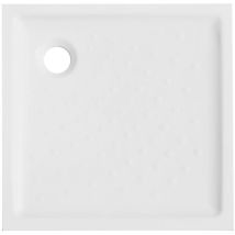 Plato de ducha cuadrado de cerámica blanca – Diámetro del agujero 90 mm