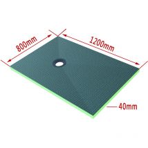 AICA Plato de ducha de XPS con accesorios de desagüe, Tablero de aislamiento impermeable, Panel de construccion, 1200x800x40mm