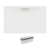 Ideal Standard - Receveur antidérapant 90 x 70 Ultra Flat New acrylique rectangle blanc bonde incluse