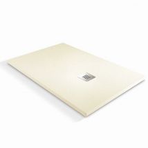 O'design - Plato de ducha Solidstone - 140 x 80 - Crema - Alicante