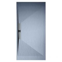 Plato de ducha pizarra edis gris 70x200 cm rejilla inox