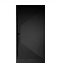 Mirlo - Plato de ducha pizarra edis negro 70x120 cm rejilla color