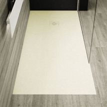 Mirlo - Plato de ducha pizarra pure crema 100x160 cm Rejilla color