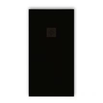 Mirlo - Plato de ducha pizarra pure negro 70x140 cm Rejilla color