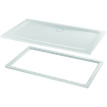 Bette - Plato de ducha rectangular Ultra con soporte mínimo de plato