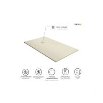 Thermiket - Plato de ducha Resina 80x80cm Crema Ral-1013