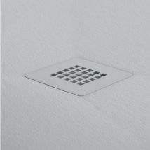 Stano. - Extra flache Duschwanne centro Schieferoptik grau 110x150 cm Auslaufschutz in Farbe