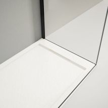 Mirlo - Plato de ducha resina lux blanco 80x100cm Rejilla color