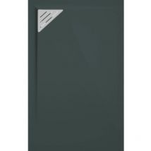 Mirlo - Plato de ducha resina trinity antracita 90x140 cm Rejilla Izquierda