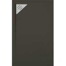 Mirlo - Plato de ducha resina trinity negro 90x200 cm Rejilla Izquierda