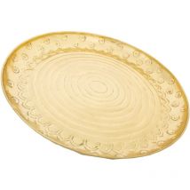 Plato decorativo de metal oro 39x39x2,5