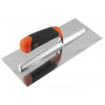 Mondelin - Plato hoja de acero inoxidable 0,6 mm biselado 28x12cm bimaterial mango