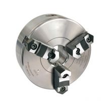 Platos de torno con tres mordazas de fundición tamaño ø : 125 mm, ø perforación 32 mm, velocidad máx. 5500 tr/mn, rotación : 80 N·m, Fuerza de